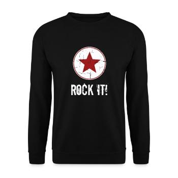 Rock It! Punk Rock Geschenk - Unisex Pullover - Schwarz - Vorne - Alina (178cm) & Michal (187cm)