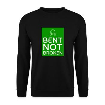 Bent not Broken green - Unisex Sweatshirt - black - Front - Alina (178cm) & Michal (187cm)