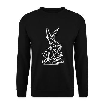 Lignes de géométrie rabbit - Sweat-shirt Unisexe - noir - Devant - Alina (178cm) & Michal (187cm)