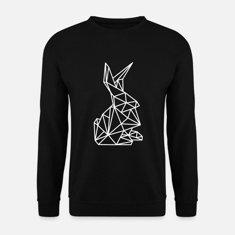 Rabbit Geometry Lines - Unisex Sweatshirt - black