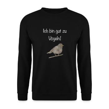 Ich bin gut zu vögeln! - Unisex Pullover - Schwarz - Vorne - Alina (178cm) & Michal (187cm)