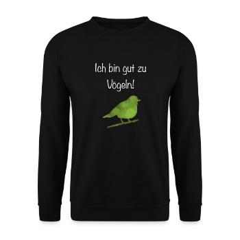 Ich bin gut zu vögeln! - Unisex Pullover - Schwarz - Vorne - Alina (178cm) & Michal (187cm)