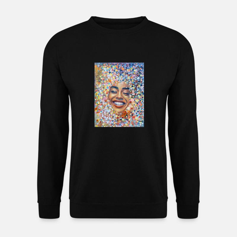 Frau Porträt Abstrakt Positive - Unisex Pullover - Schwarz