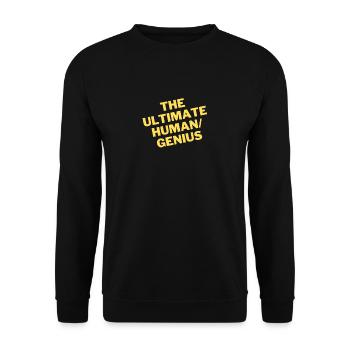 Ultimate Human / Genius - Unisex Pullover - Schwarz - Vorne - Alina (178cm) & Michal (187cm)