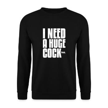 J’ai besoin d’un énorme cocktail - Sweat-shirt Unisexe - noir - Devant - Alina (178cm) & Michal (187cm)
