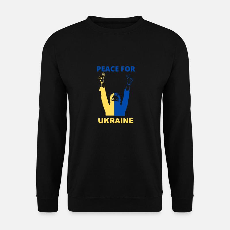 PEACE FOR UKRAINE - Unisex Pullover - Schwarz