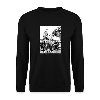 Vintage Fairground - Unisex Sweatshirt - black - Front - Alina (178cm) & Michal (187cm)