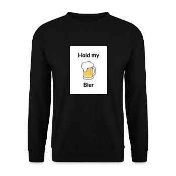 Hold my - Unisex Pullover - Schwarz - Vorne - Alina (178cm) & Michal (187cm)
