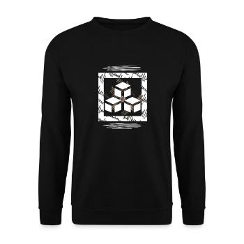 Square - Unisex Sweatshirt - black - Front - Alina (178cm) & Michal (187cm)