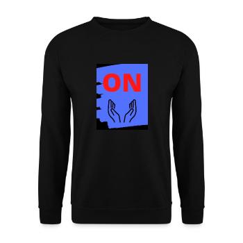 Hands ON Design - Unisex Pullover - Schwarz - Vorne - Alina (178cm) & Michal (187cm)