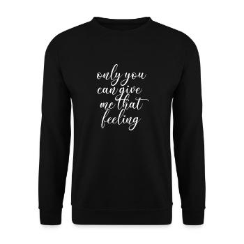 love love Saint-Valentin en amour Dicton anglais - Sweat-shirt Unisexe - noir - Devant - Alina (178cm) & Michal (187cm)
