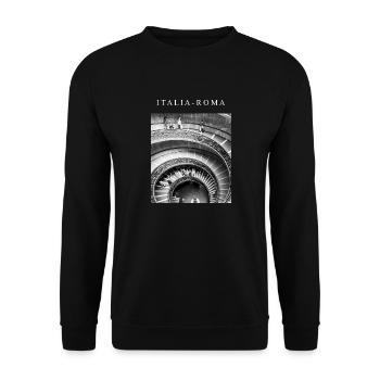 LUXURY - ITALIA - Unisex Pullover - Schwarz - Vorne - Alina (178cm) & Michal (187cm)