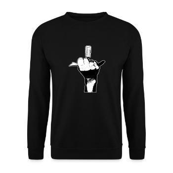 The Bad Girl in Black and White - Unisex Sweatshirt - black - Front - Alina (178cm) & Michal (187cm)