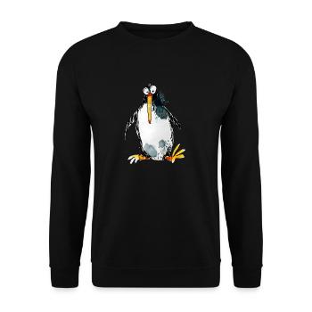 Pingouin - Sweat-shirt Unisexe - noir - Devant - Alina (178cm) & Michal (187cm)
