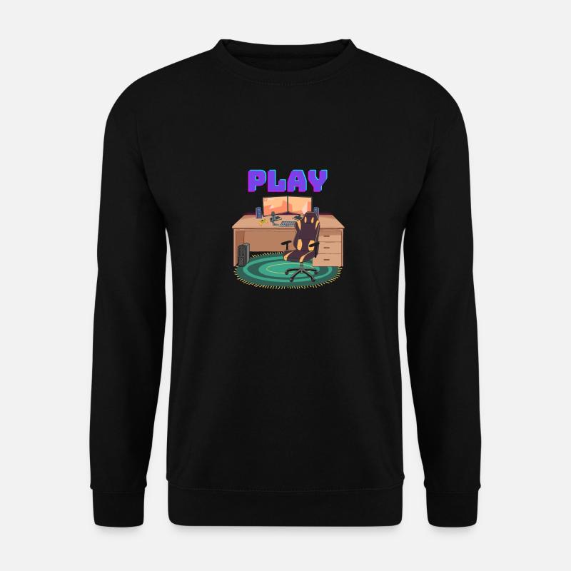Gaming PC Schreibtisch - Unisex Pullover - Schwarz