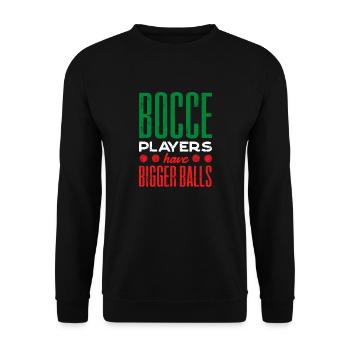 Joueur de pétanque Boules Les joueurs de pétanque ont - Sweat-shirt Unisexe - noir - Devant - Alina (178cm) & Michal (187cm)