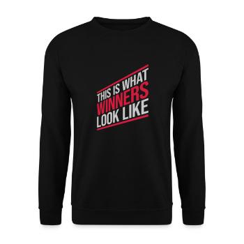 What Winners Look Like - Unisex Pullover - Schwarz - Vorne - Alina (178cm) & Michal (187cm)