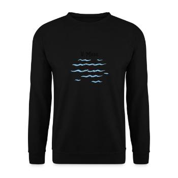 U Mare - Sweat-shirt Unisexe - noir - Devant - Alina (178cm) & Michal (187cm)