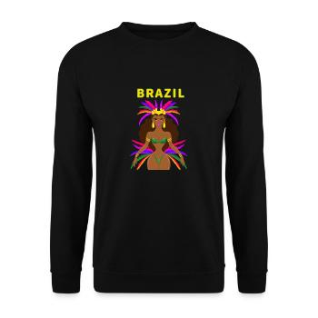 Brazil - Unisex Sweatshirt - black - Front - Alina (178cm) & Michal (187cm)