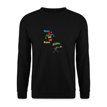 Narrkuss Köder - Unisex Pullover - Schwarz - Vorne - Alina (178cm) & Michal (187cm)