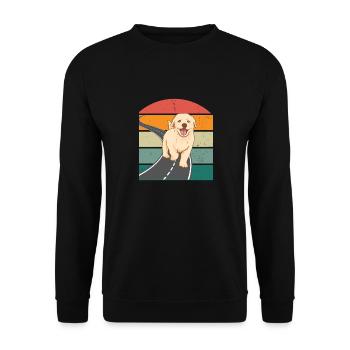A cute dog. - Unisex Sweatshirt - black - Front - Alina (178cm) & Michal (187cm)