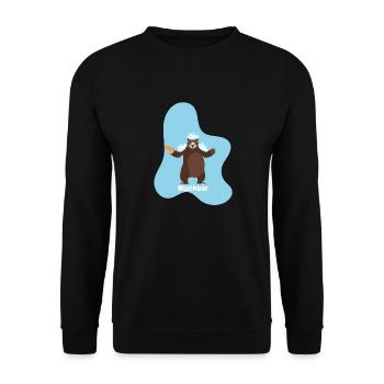 Raccoon - Unisex Sweatshirt - black - Front - Alina (178cm) & Michal (187cm)