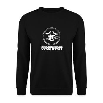 Currywurst day. - Unisex Sweatshirt - black - Front - Alina (178cm) & Michal (187cm)
