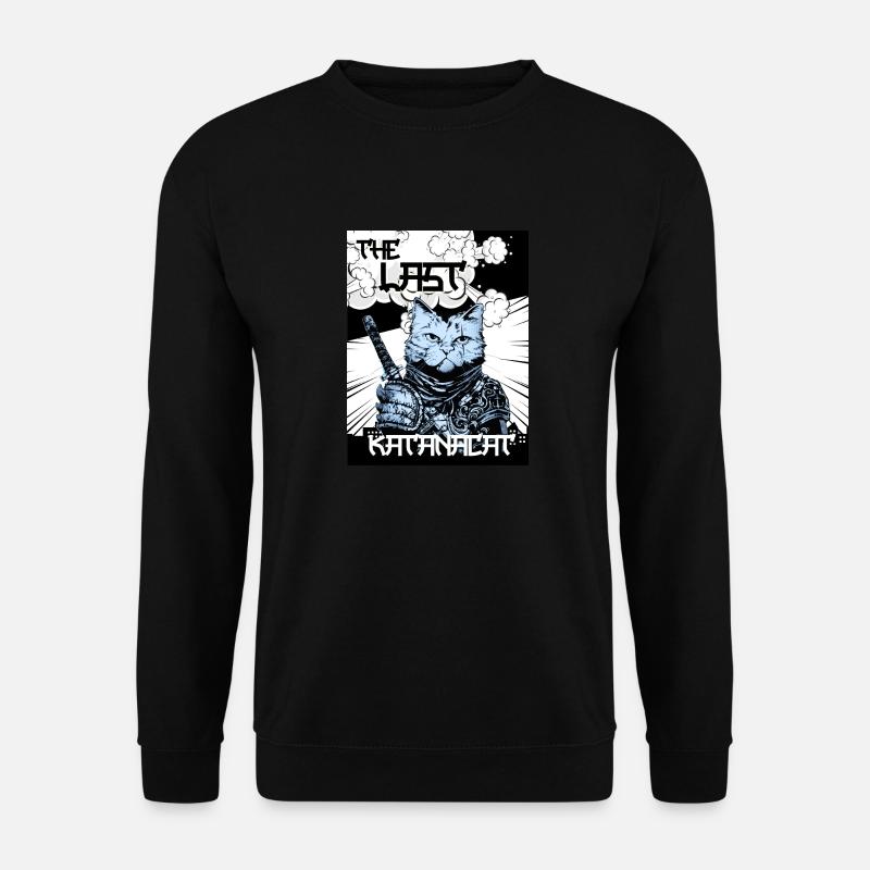 The Last KatanaCat Samurai Cat - Unisex Sweatshirt - black