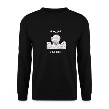 Winged Angel - Unisex Sweatshirt - black - Front - Alina (178cm) & Michal (187cm)