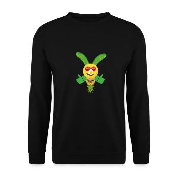 Veggie - Unisex Pullover - Schwarz - Vorne - Alina (178cm) & Michal (187cm)