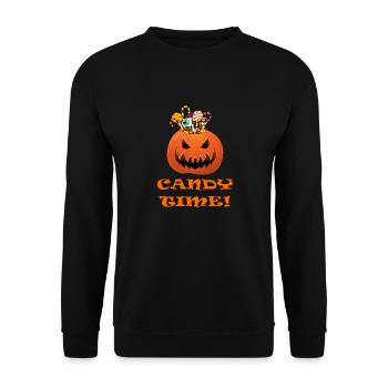 Halloween Candy Time - Unisex Sweatshirt - black - Front - Alina (178cm) & Michal (187cm)