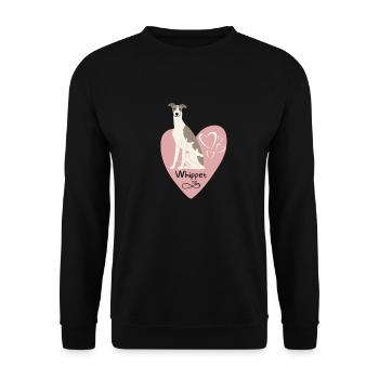 Whippet Forever - Unisex Sweatshirt - black - Front - Alina (178cm) & Michal (187cm)
