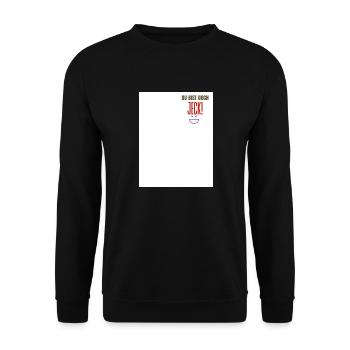Du bist doch jeck - Unisex Pullover - Schwarz - Vorne - Alina (178cm) & Michal (187cm)