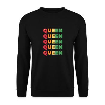 Queen Simple - Unisex Pullover - Schwarz - Vorne - Alina (178cm) & Michal (187cm)
