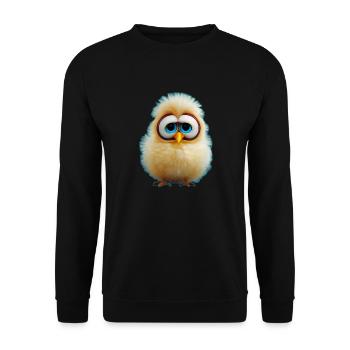 super cute chick - Unisex Sweatshirt - black - Front - Alina (178cm) & Michal (187cm)