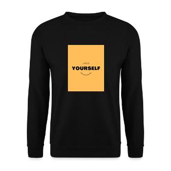 Love Yourself - Unisex Sweatshirt - black - Front - Alina (178cm) & Michal (187cm)