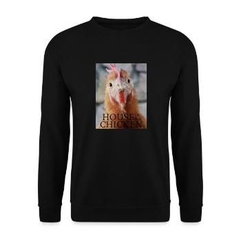 House of the Chicken - Unisex Sweatshirt - black - Front - Alina (178cm) & Michal (187cm)