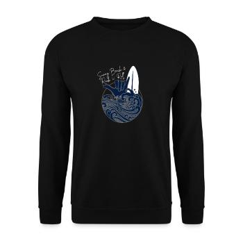 Sunny Beach Rock n Roll - OCENBLUE COLLECTION - Unisex Pullover - Schwarz - Vorne - Alina (178cm) & Michal (187cm)