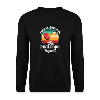 The ping pong legend table tennis player men gift - Sweat-shirt Unisexe - noir - Devant - Alina (178cm) & Michal (187cm)