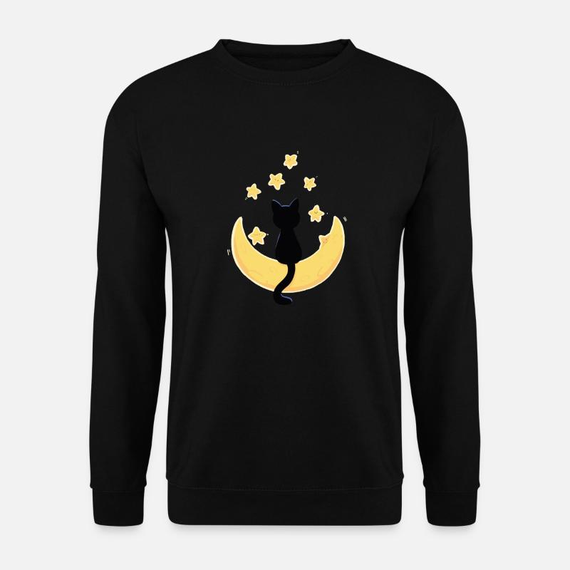 Mondkatze - Unisex Pullover - Schwarz