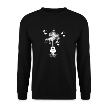 Guitar Tree Funny Halloween design Gift For Men - Unisex Sweatshirt - black - Front - Alina (178cm) & Michal (187cm)