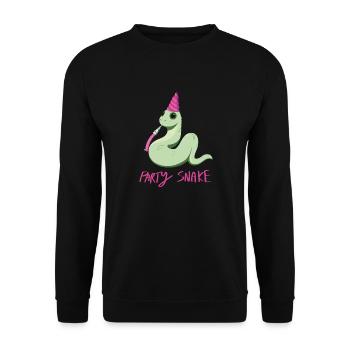 Serpent de fête - Sweat-shirt Unisexe - noir - Devant - Alina (178cm) & Michal (187cm)