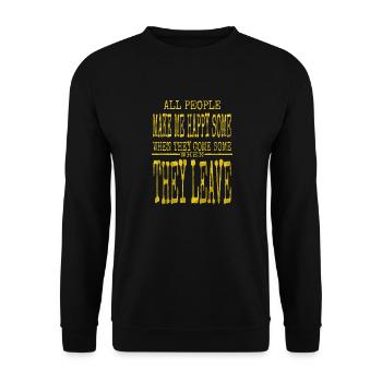 cool adopté drôle btc cadeau cadeau idée blague - Sweat-shirt Unisexe - noir - Devant - Alina (178cm) & Michal (187cm)