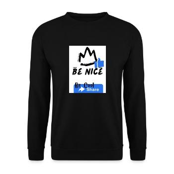 Motivateur, inscription cool .texte intéressant - Sweat-shirt Unisexe - noir - Devant - Alina (178cm) & Michal (187cm)