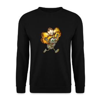 Zombie ant with a flower - Unisex Sweatshirt - black - Front - Alina (178cm) & Michal (187cm)