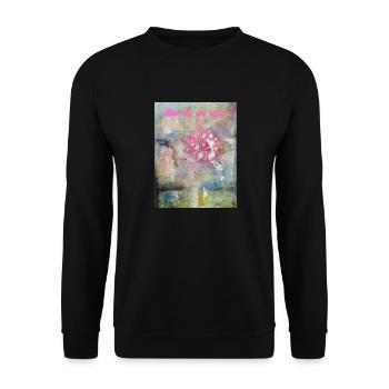 La vie en rose ( Künstlerin Raphaela Serini ) - Unisex Pullover - Schwarz - Vorne - Alina (178cm) & Michal (187cm)