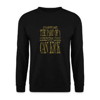 admin bday sayings programming language computer - Unisex Pullover - Schwarz - Vorne - Alina (178cm) & Michal (187cm)