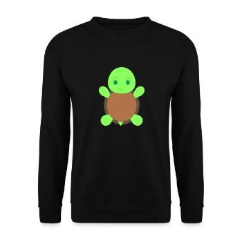 tortoise - Unisex Sweatshirt - black - Front - Alina (178cm) & Michal (187cm)