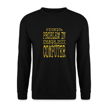 hacking computer codes programming funny quote - Unisex Pullover - Schwarz - Vorne - Alina (178cm) & Michal (187cm)