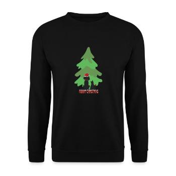 Pfotschafter X-Mas - dog, cat, Christmas tree - Unisex Sweatshirt - black - Front - Alina (178cm) & Michal (187cm)
